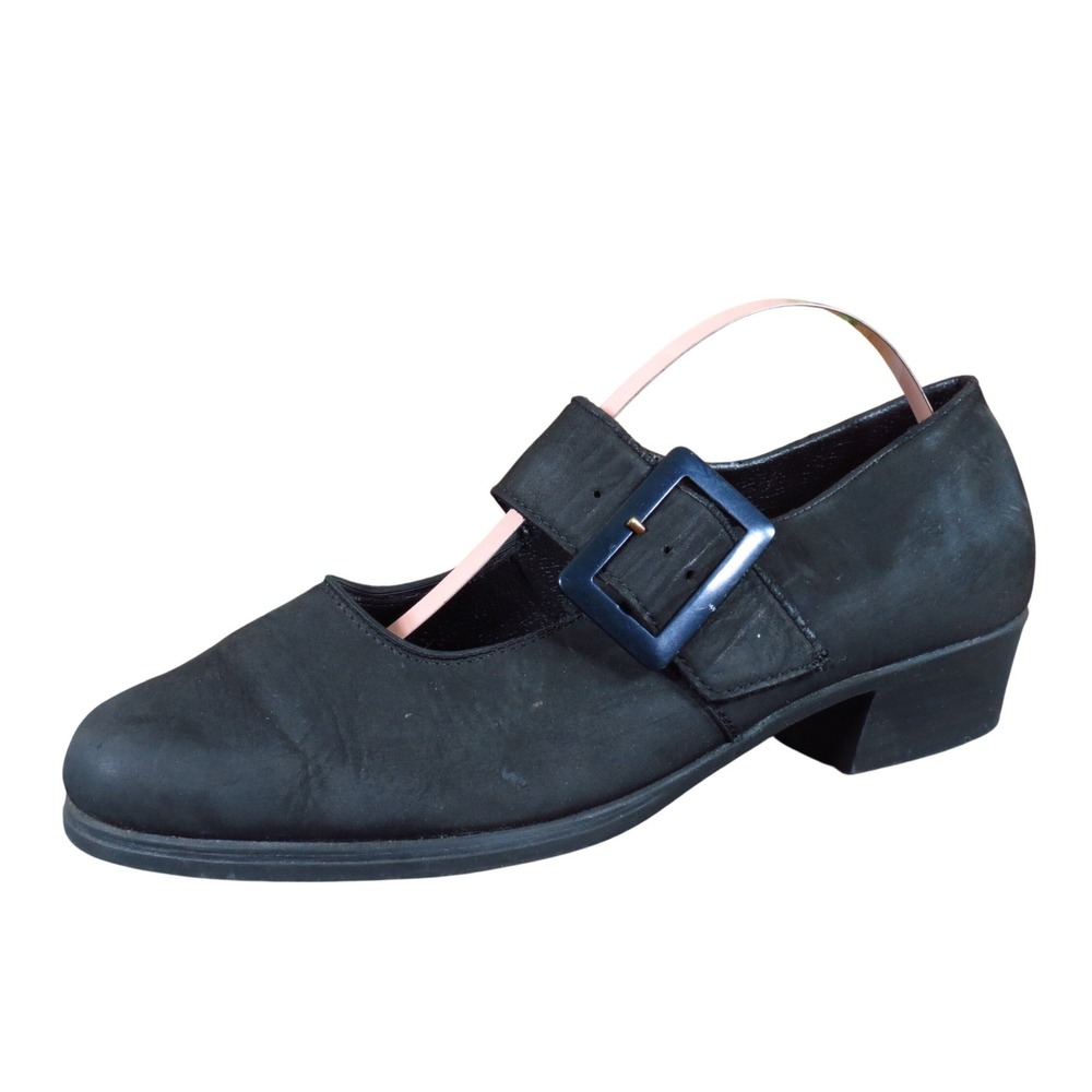 Rieker Ingrid‎ Girls Mary Jane Shoes Size 3.5 School Formal Vintage Black Nubuck